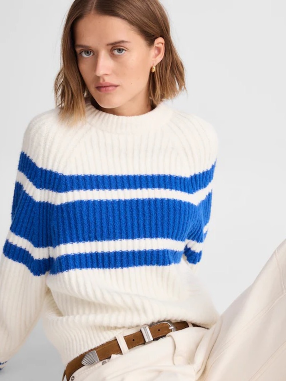 Madewell Raglan-Sleeve Sweater in Stripe